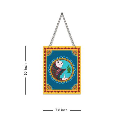 Madhubani Art Fish Wall Hanging For Home, Living Room, Bedroom Wall Decoration Festival Wall Decor Traditional Wall Art Decor